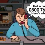 Incoming call from 0800 761 3372 on a smartphone screen, representing Apple Support contact or a potential scam alert